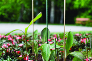 Opora jeklena, plastif. zelena 150x1,1 cm 