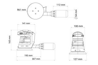 Brusilnik orbitalni FUSE VLN 7220 Villager 