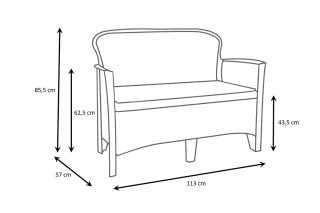 Garnitura Jungle PVC Ratan Videz, Blazine 
