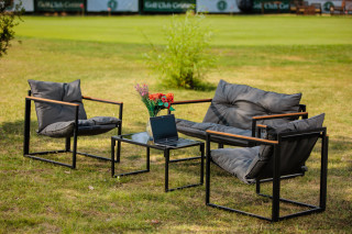 Garnitura vrtna vovinska z blazinami Plato 