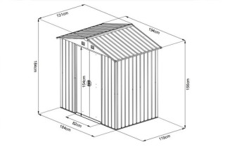 KOVINSKA VRTNA HIŠKA 131x194xH184 