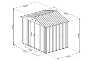 KOVINSKA VRTNA HIŠKA 174x236xH190 