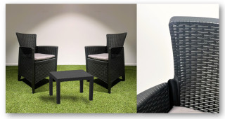 Garnitura Forest 2+1 Antracit 