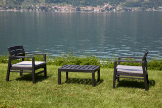 Garnitura Lombok 2+1 antracit 