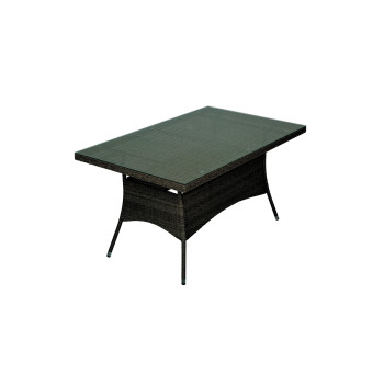 Miza vrtna bay ratan črna 150x90x75cm AGM 