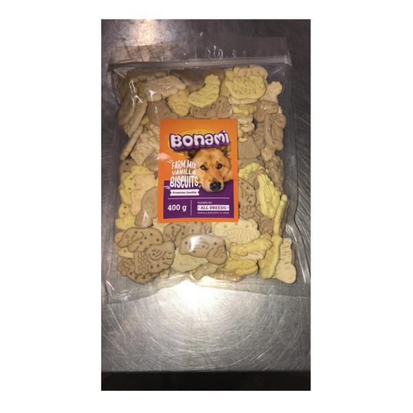 Bonami piškoti za pse Farm Mix vanilija 400 g 