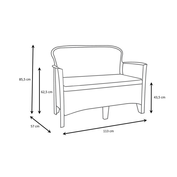 Garnitura Jungle PVC Ratan Videz, Blazine 