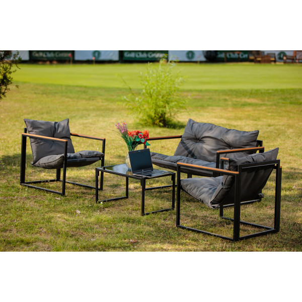 Garnitura vrtna vovinska z blazinami Plato 