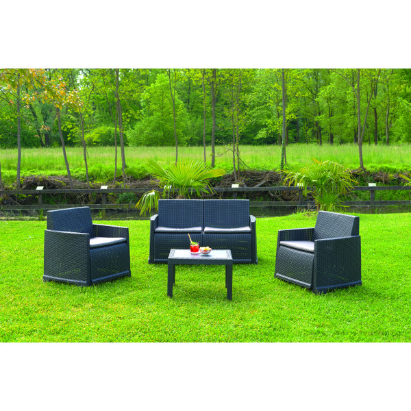 Garnitura Iseo 4+1 Antracit 