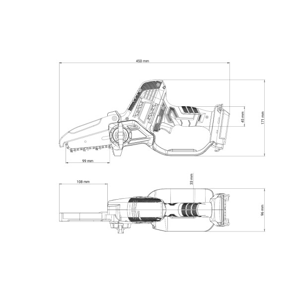 Akumulatorska ročna verižna žaga VBT 0520-1BSC FUSE 