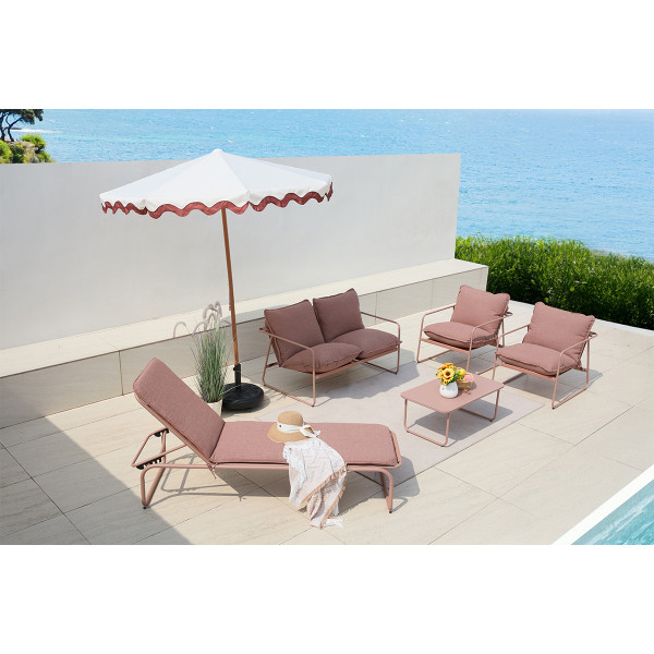 Garnitura vrtna kovinska z blazinami, Ember 