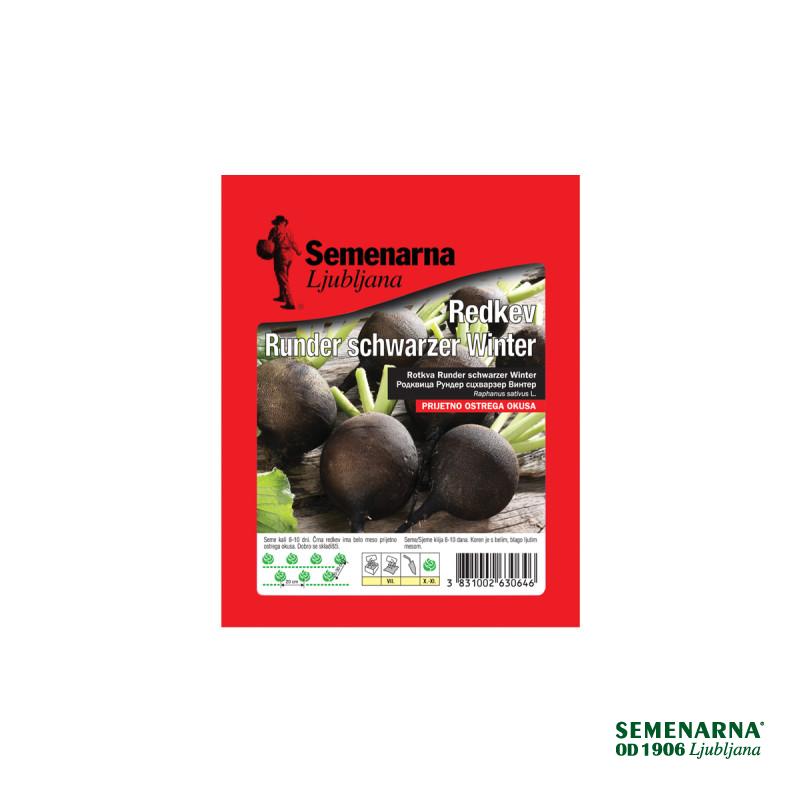 Črna redkev Runder Schwarzer Winter 50 g Semenarna 
