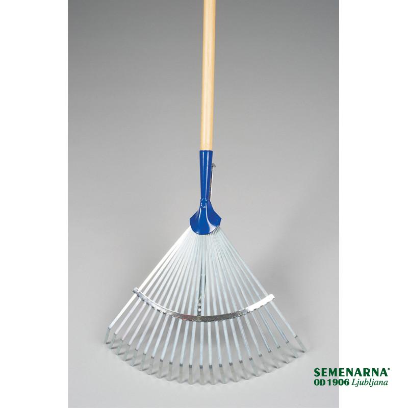 Grablje za listje cink nastavljive nasajene 