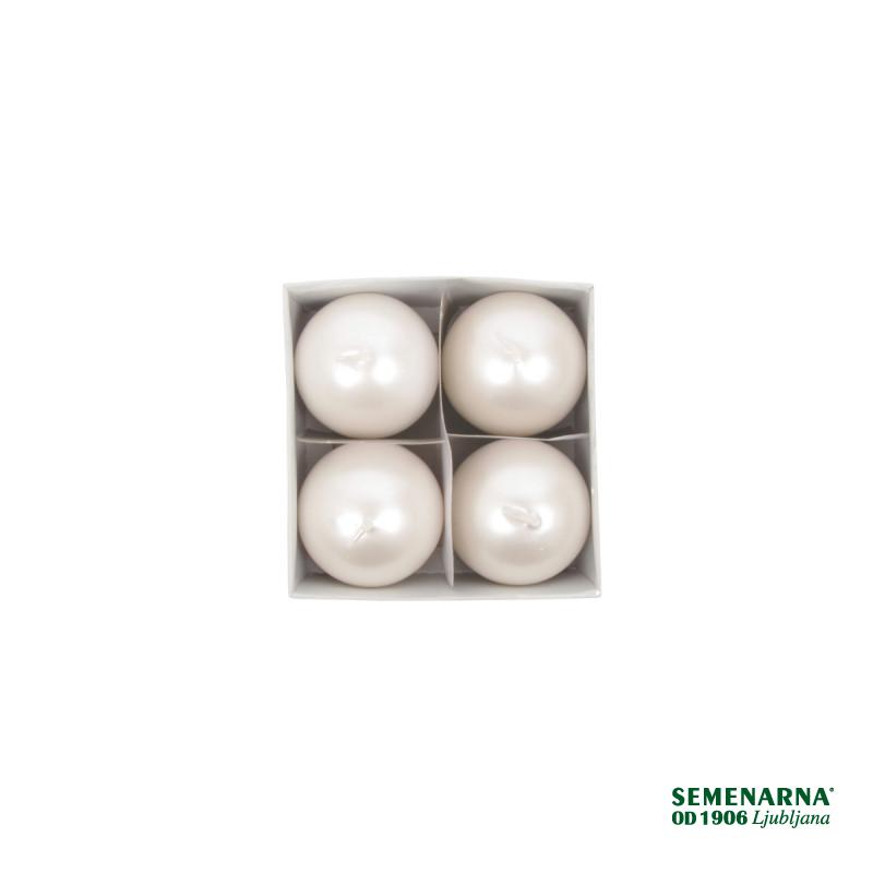 SVEČA ADVENT KROGLA 60mm 4/1 PERL 