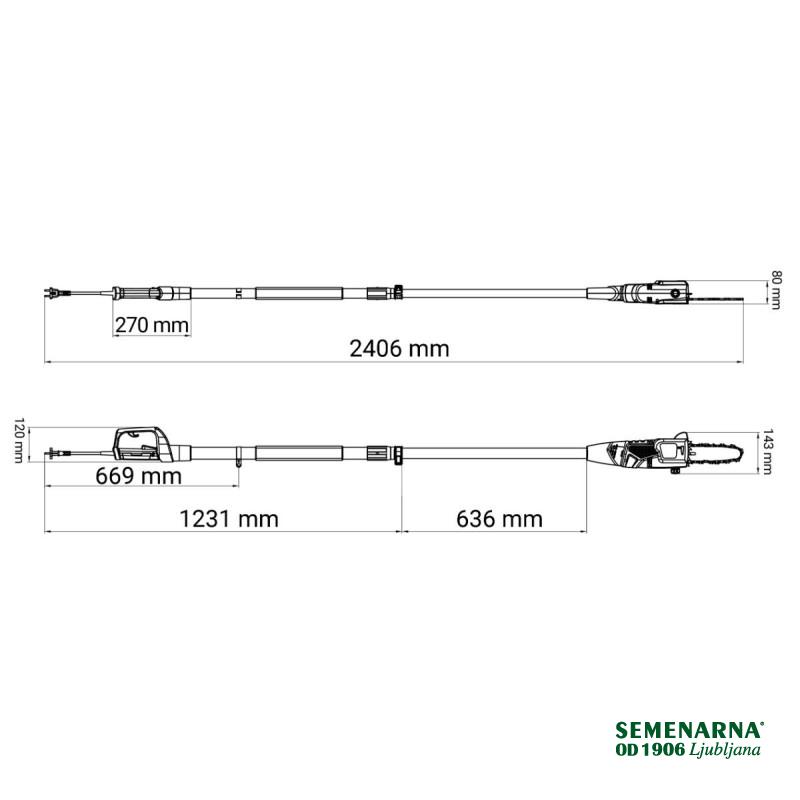 Žaga električna teleskopska VEPS 915 Villager 