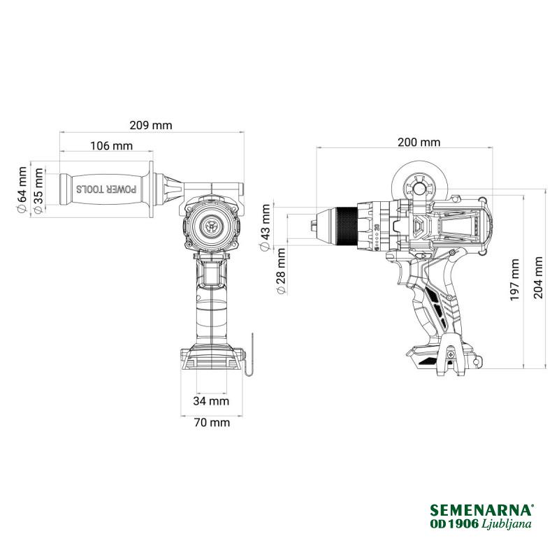 Vrtalnik-vijačnik udarni Fuse VLP 5120 Villager 