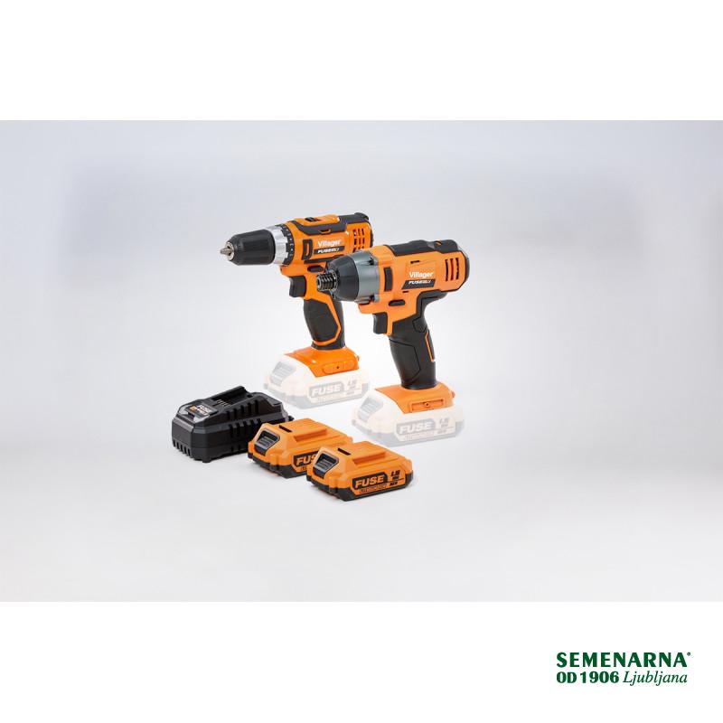 Vrtalnik+udarni vijačnik set VLN 3220+3420 Villager 