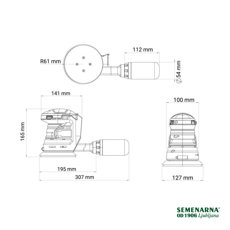 Brusilnik orbitalni FUSE VLN 7220 Villager 