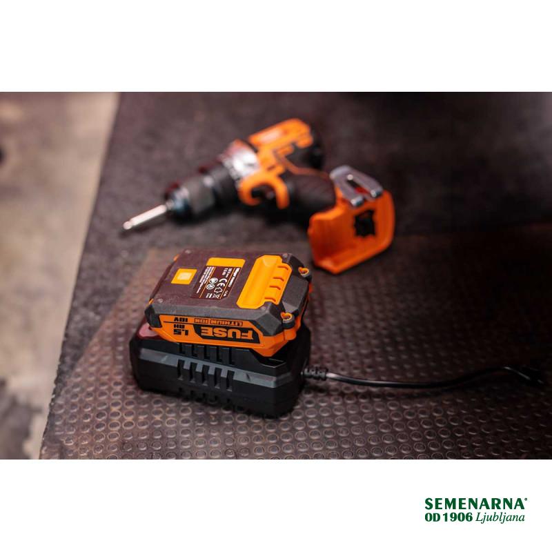 Akumulator+polnilnik 18V 1.5Ah+2.4A Fuse Villager 