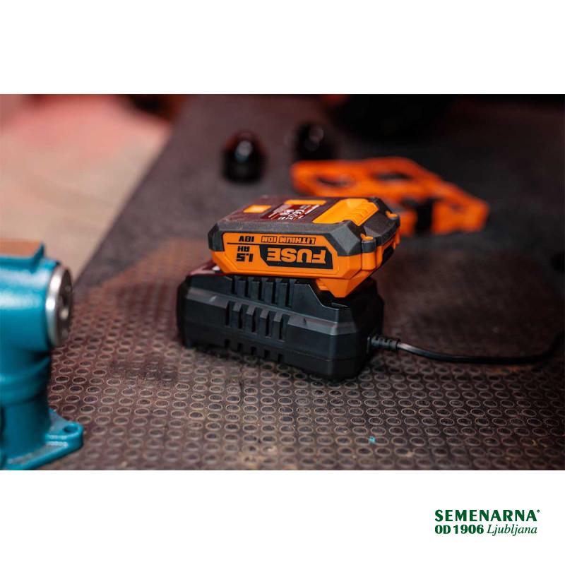 Akumulator+polnilnik 18V 1.5Ah+2.4A Fuse Villager 