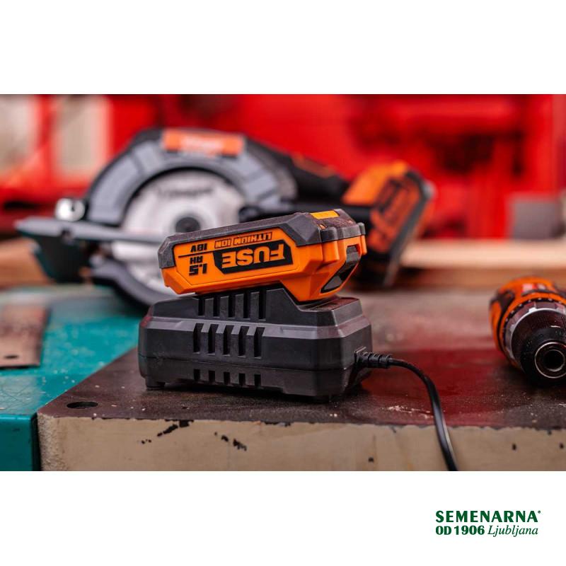 Akumulator+polnilnik 18V 1.5Ah+2.4A Fuse Villager 