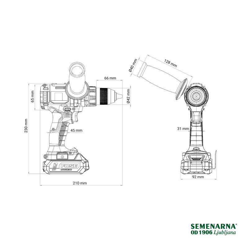 Vrtalnik-vijačnik udarni Fuse VPL 8120 Villager 