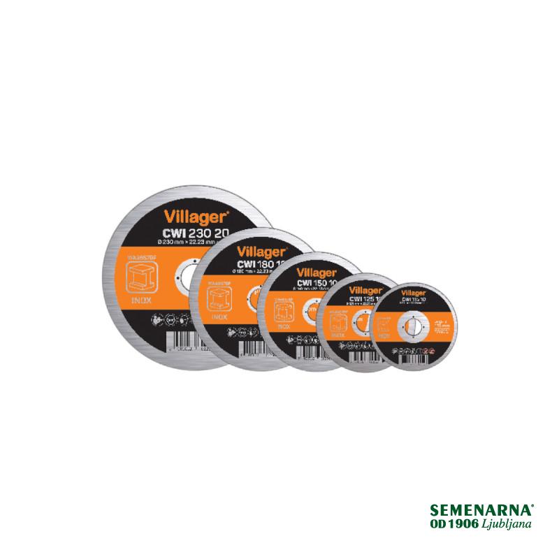 Plošča Rezalna za Inox CWI-125-10 125x1.0 mm Villager 
