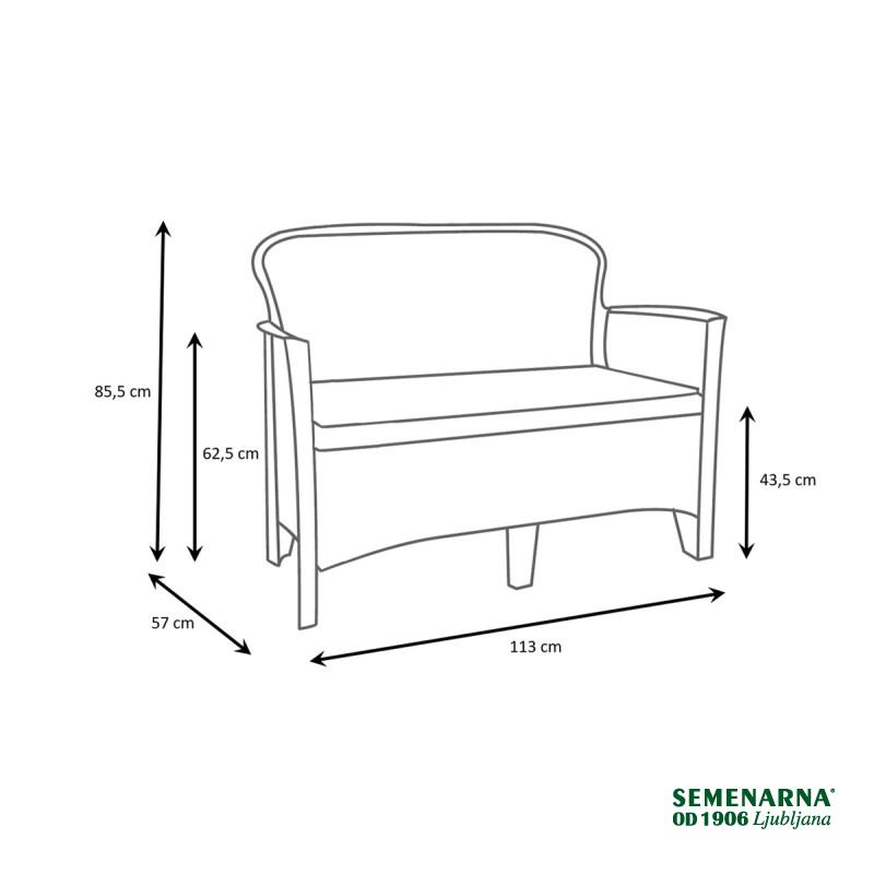 Garnitura Jungle PVC Ratan Videz, Blazine 