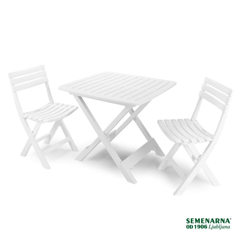 Garnitura Camping 2+1 Bela 