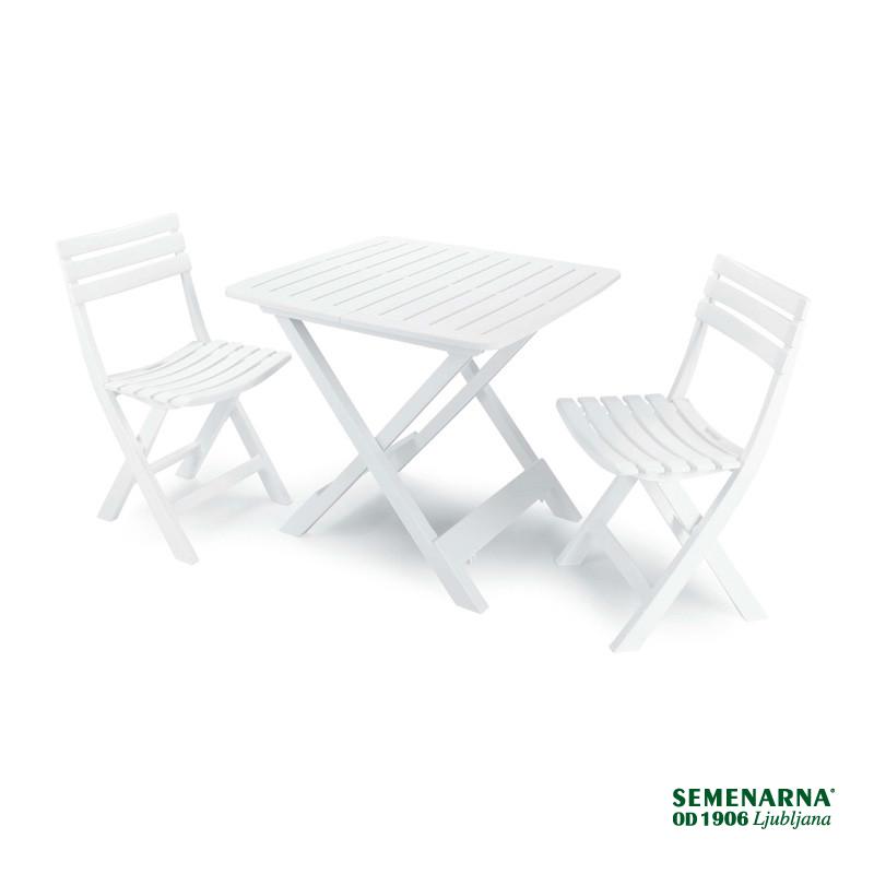 Garnitura Camping 2+1 Bela 