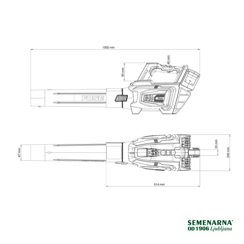 Puhalnik Listja Akumulatorski VBV 2440 Fuse Villager 