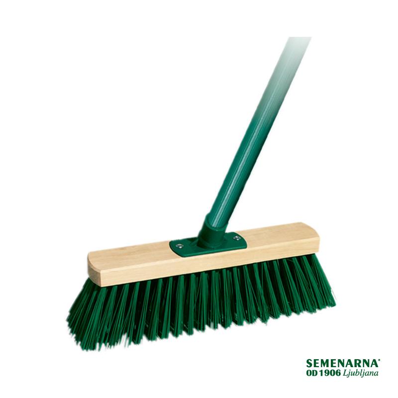 Metla Cestna Lesena Z Ročajem 30CM 