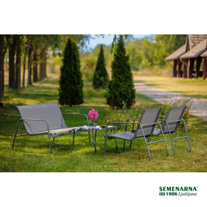 Garnitura vrtna kovina+tekstil Kapri 