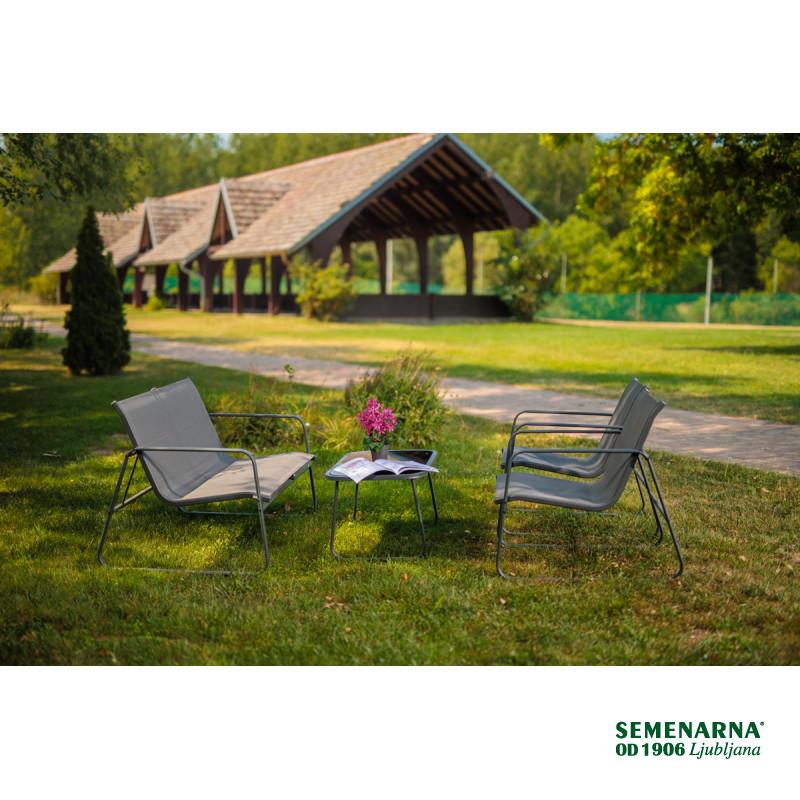 Garnitura vrtna kovina+tekstil Kapri 