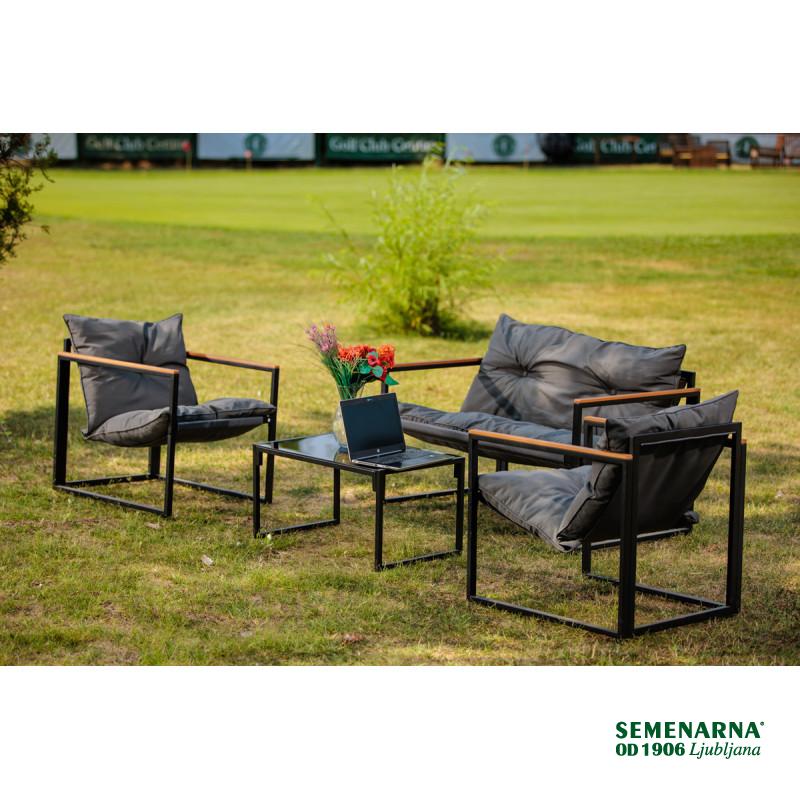 Garnitura vrtna vovinska z blazinami Plato 