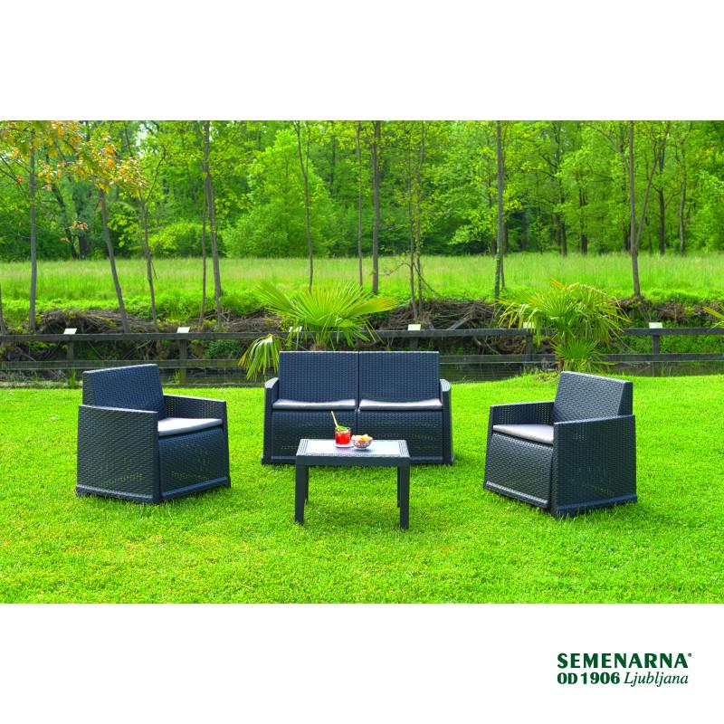 Garnitura Iseo 4+1 Antracit 