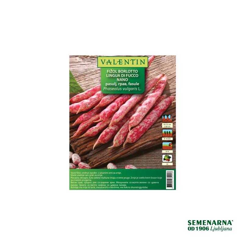 FIŽOL BORLOTTO LINGUA DI FUCCO NANO 80g Valentin 