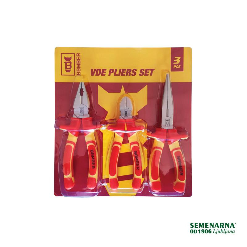 Klešče set VDE 3kom 