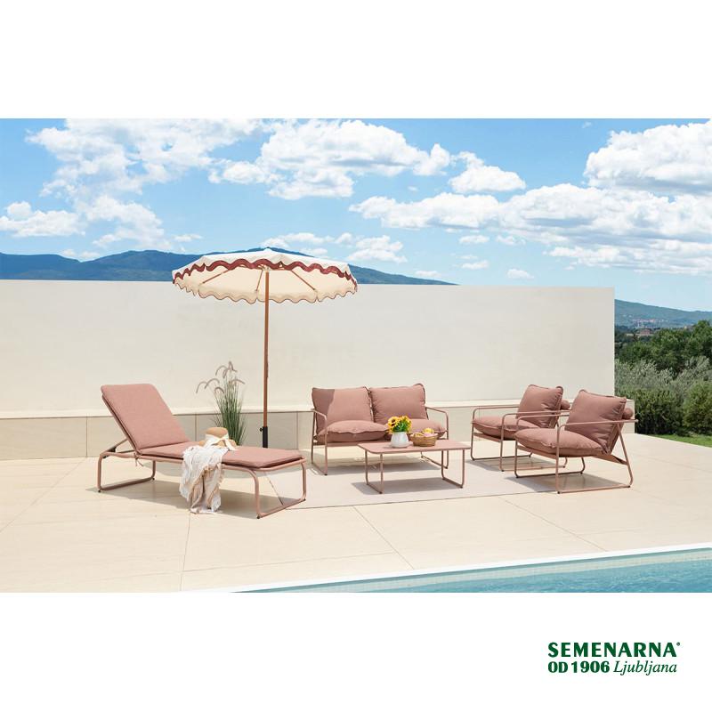 Garnitura vrtna kovinska z blazinami, Ember 