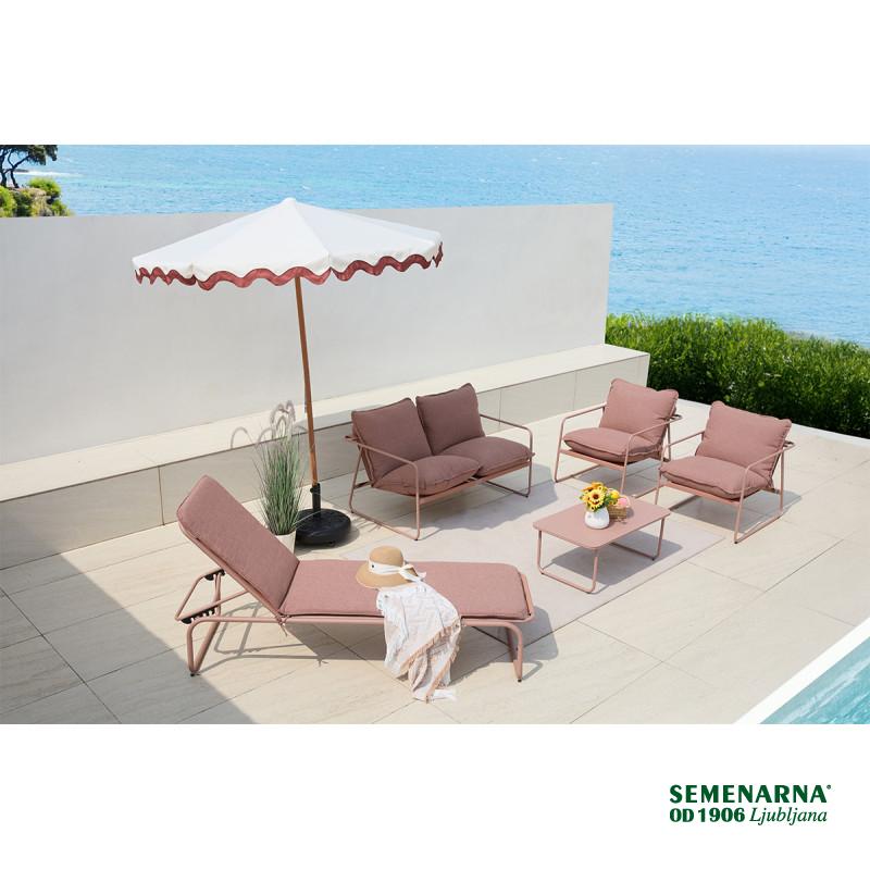 Garnitura vrtna kovinska z blazinami, Ember 