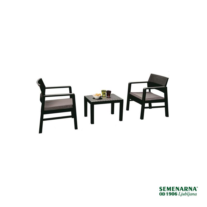 Garnitura Kraka 2+1 antracit 